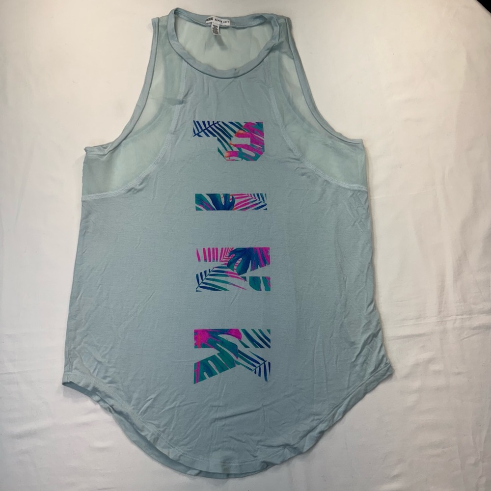 ✨3xHOSTPICK✨PINK Victoria’s Secret Super Soft Racer Back Tropical Tank